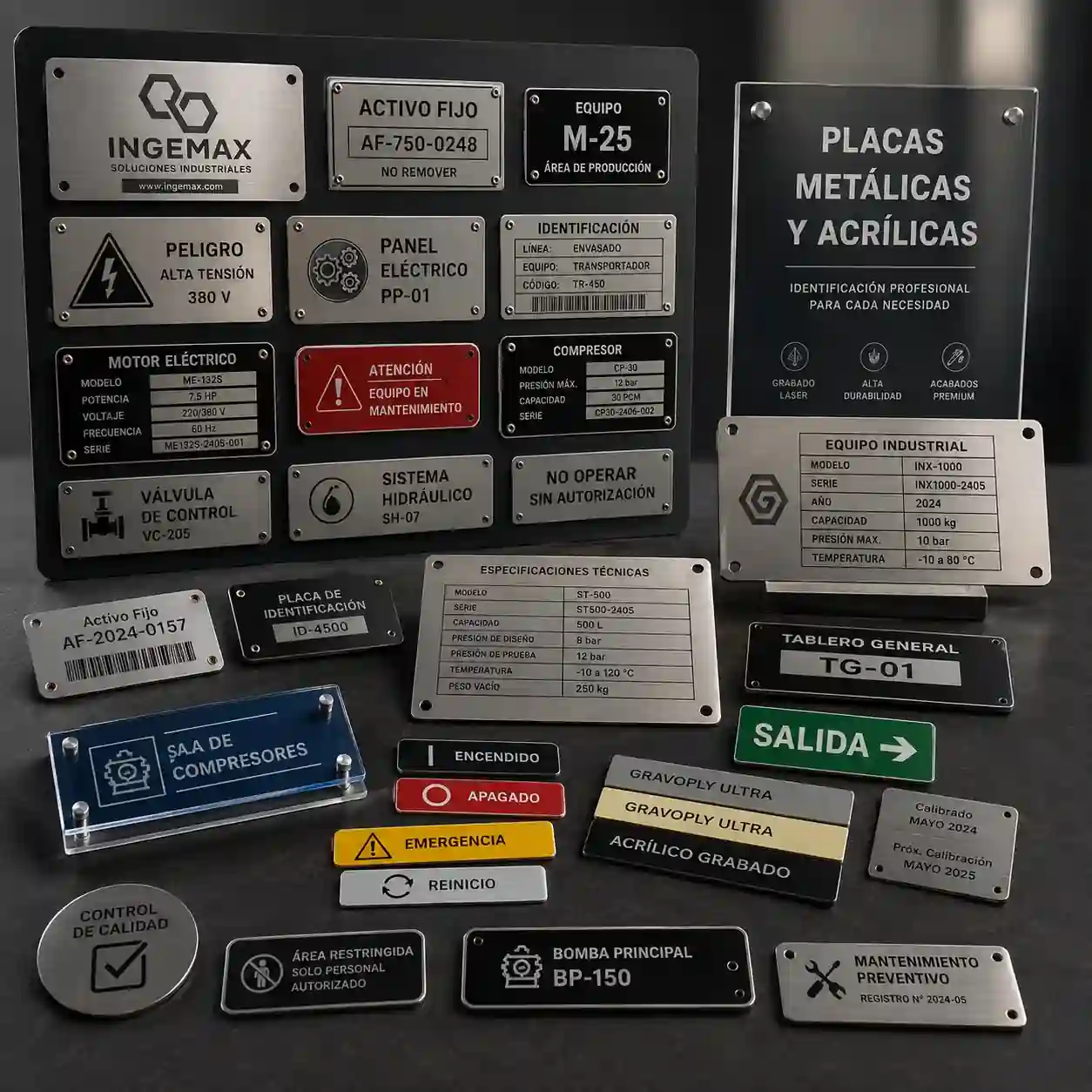 PLACAS METÁLICAS